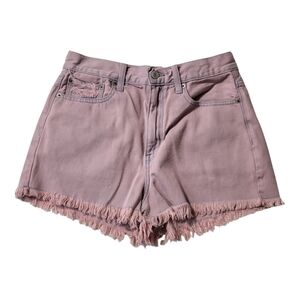 American Eagle Cutoff Shorts High Waisted Light Pink Wash Denim Size 6